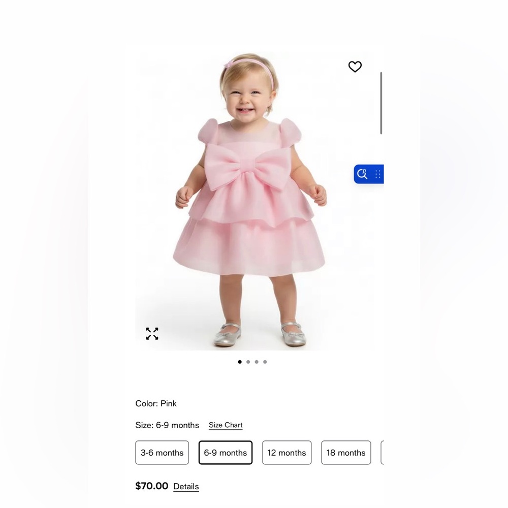 Bonnie Baby Shimmering Pink Dress